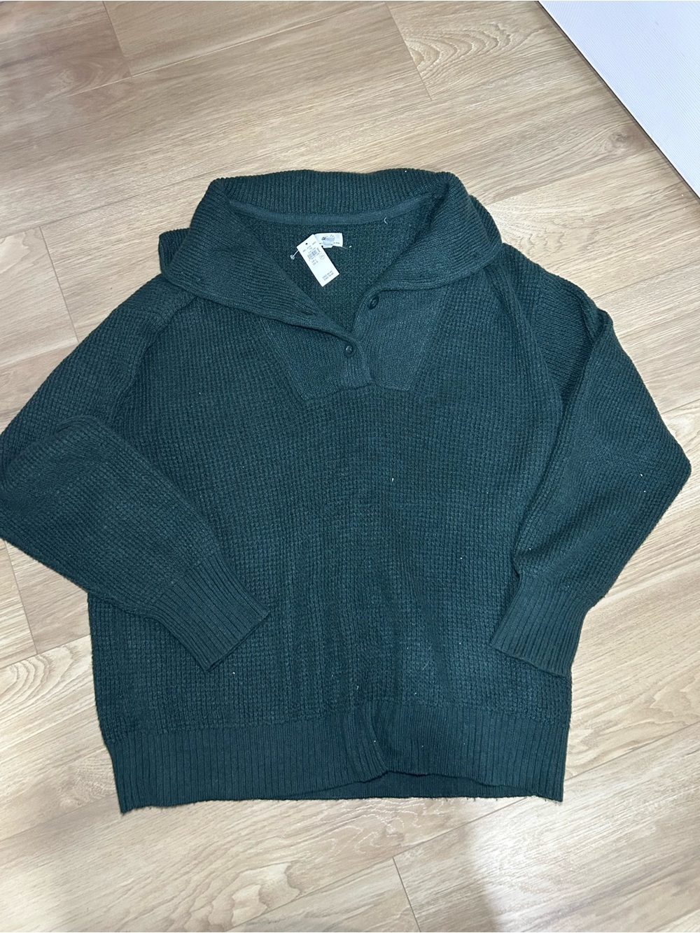 aerie Teal Green Button-Up Knit Cardigan